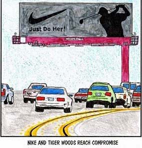 tiger woods endorsement deal sponsorship nike parody cartoon
